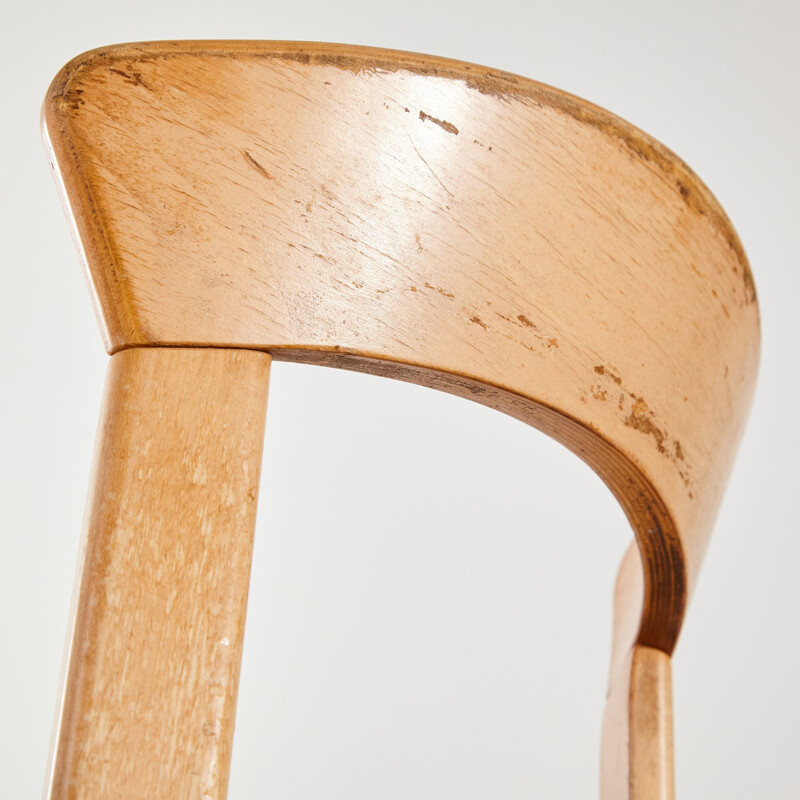 Vintage beechwood chair by Bruno Rey