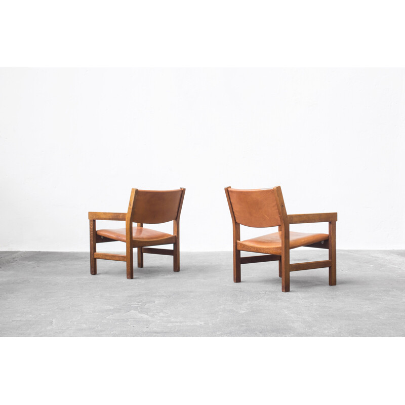 Pair of vintage armchairs by Hans J. Wegner for Getama, 1960s