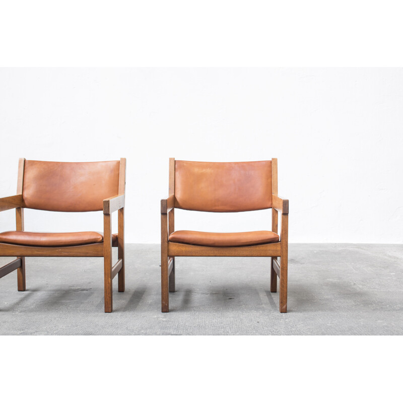 Paire de fauteuils vintage par Hans J. Wegner pour Getama, 1960