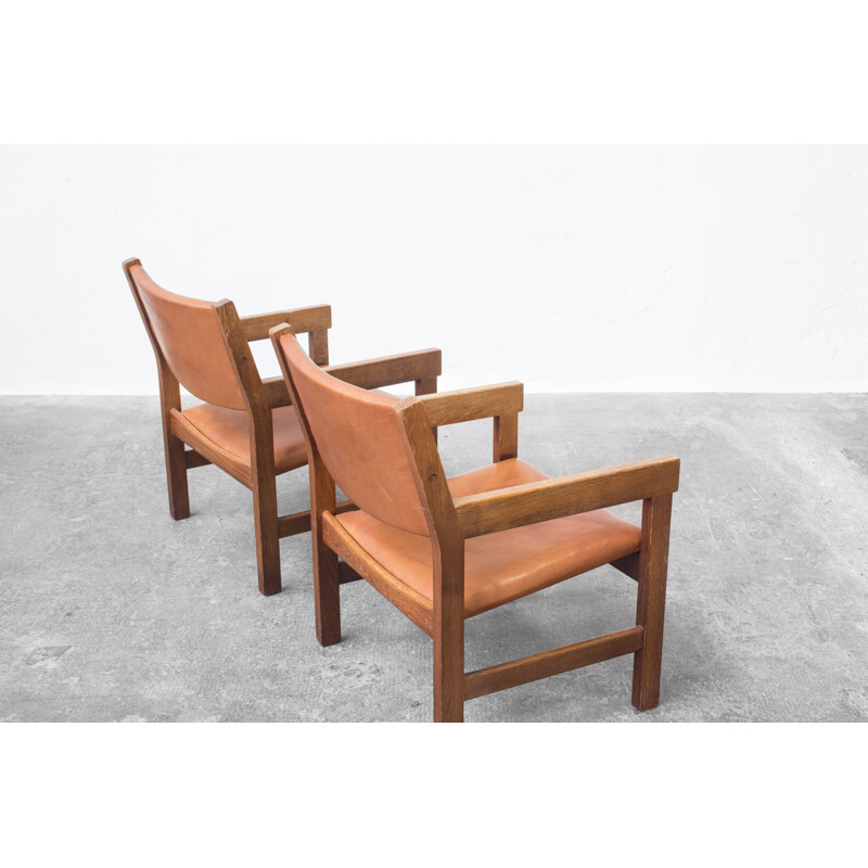 Pair of vintage armchairs by Hans J. Wegner for Getama, 1960s