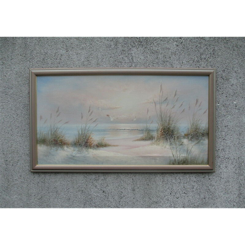 Vintage oil painting, Sweden 1980