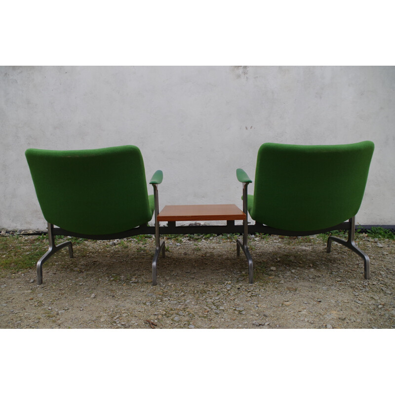 Paar vintage 8000 fauteuils van Jørgen Kastholm voor Kusch Co.