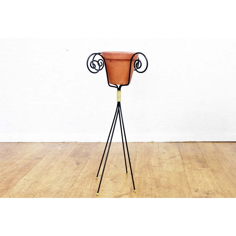 Vintage metal folding plant stand, 1970