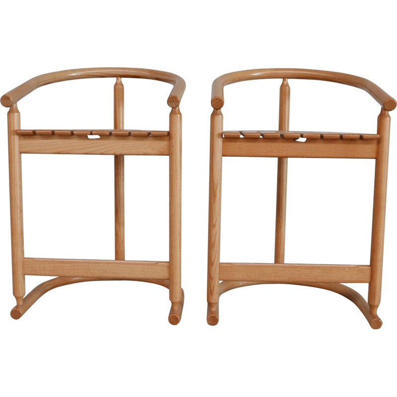 Pair of German vintage bentwood bar stools, 1980s