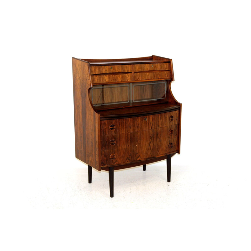 Vintage desk in rosewood and glass, Denmark 1960