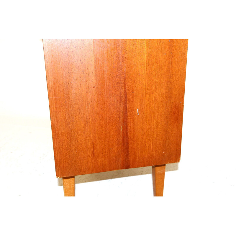 Vintage teak and beechwood secretary, Sweden 1960