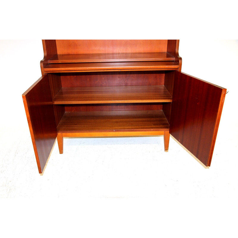 Vintage teak and beechwood secretary, Sweden 1960