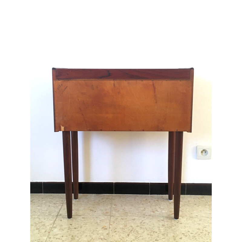 Vintage Scandinavian stamped teak night stand, 1960