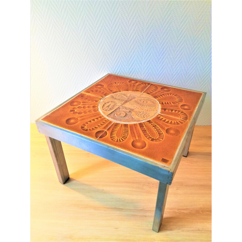 Vintage coffee table by Roger Capron, 1970