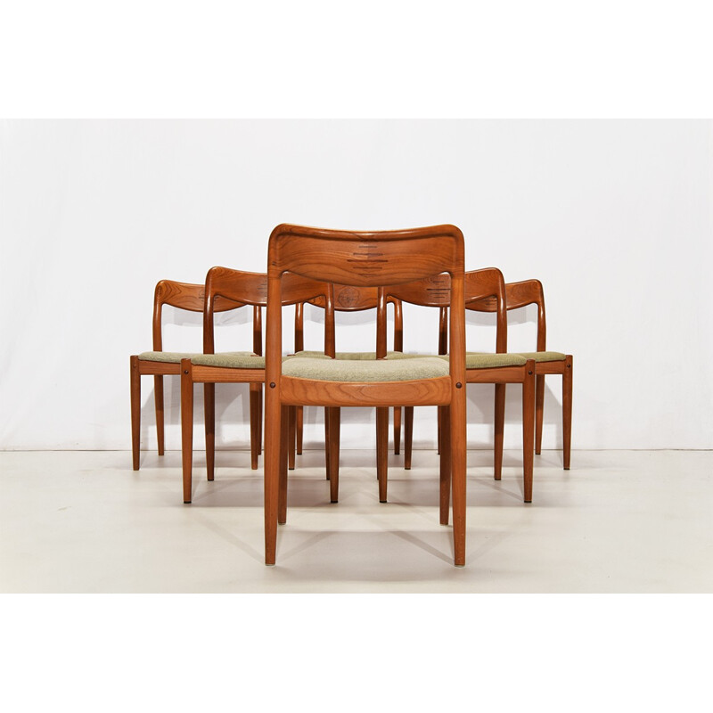 Set of 6 teak dining chairs, Johannes ANDERSEN - 1960s