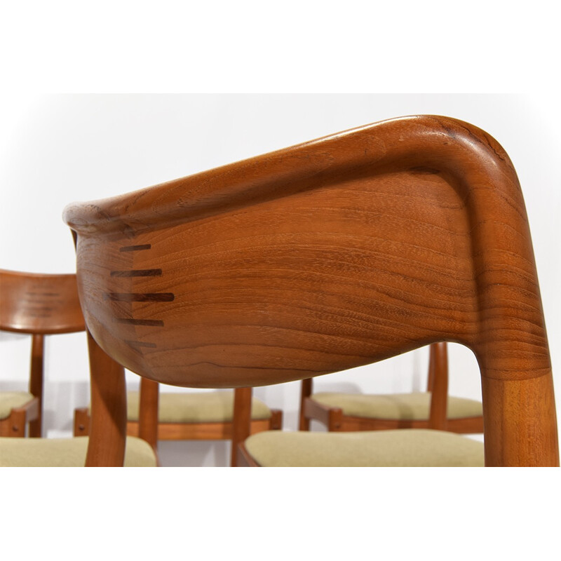 Set of 6 teak dining chairs, Johannes ANDERSEN - 1960s