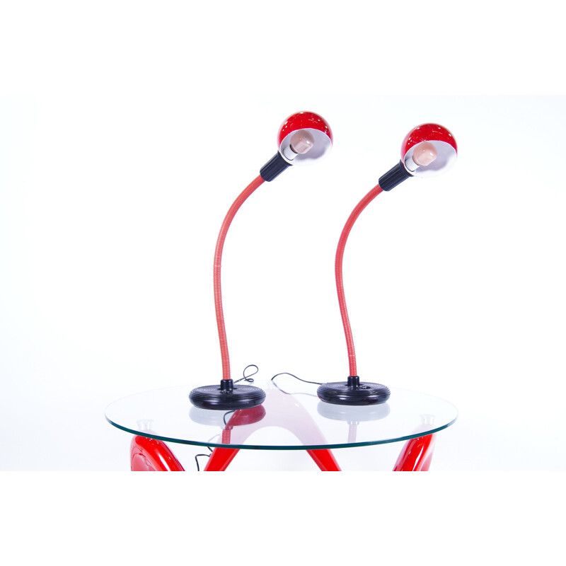 Pair of vintage Hebi table lamp by Isao Hosoe for Valenti