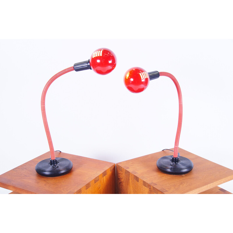 Paire de lampes de table vintage Hebi par Isao Hosoe pour Valenti