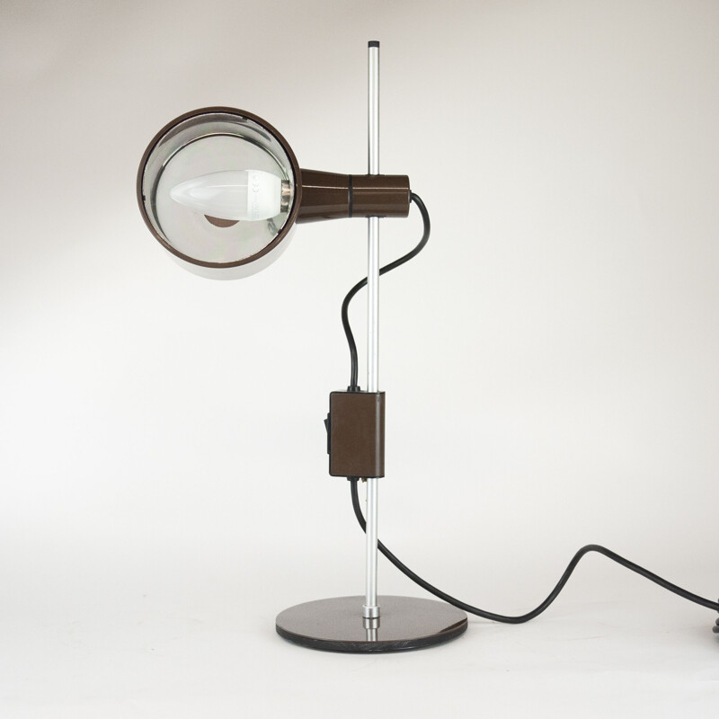 Mid century table lamp in brown by Peter Nelson & Ronald Holmes, 1960s