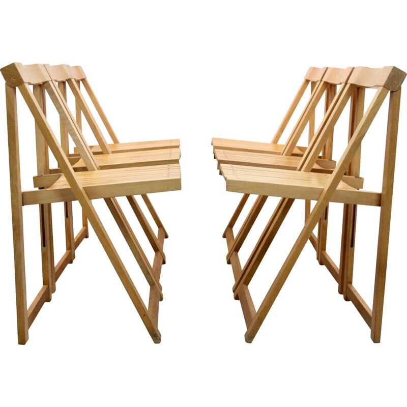 Mid century beechwood folding chair by Aldo Jacober for Alberto Bazzani