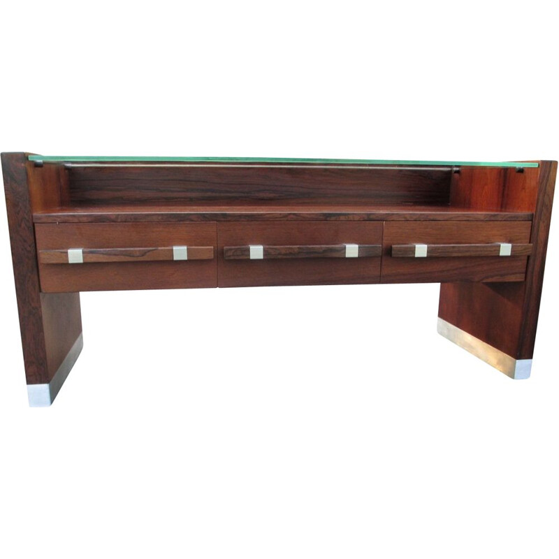 Vintage rosewood and glass enfilade, Denmark 1970