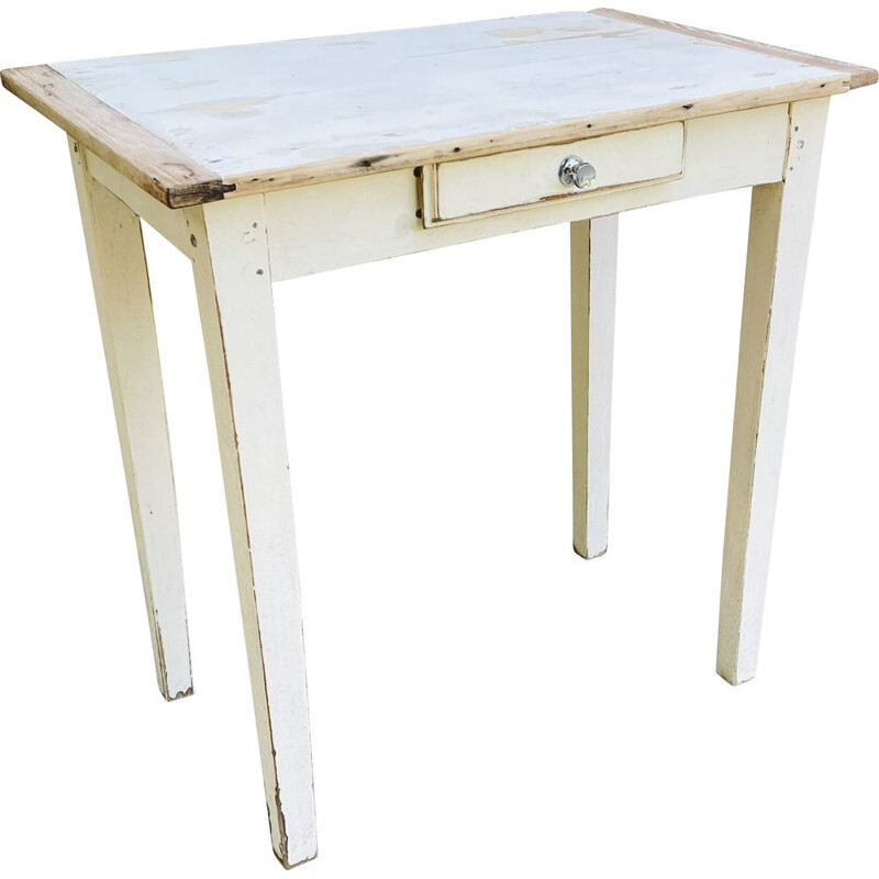 Patinated white vintage table