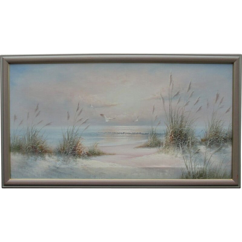 Vintage oil painting, Sweden 1980