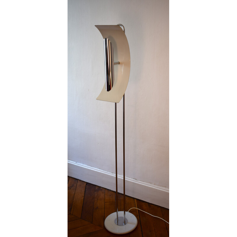 Floor lamp in chrome-plated metal, Gioffredo REGGIANI - 1970s