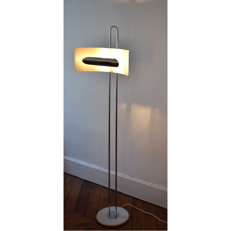 Floor lamp in chrome-plated metal, Gioffredo REGGIANI - 1970s