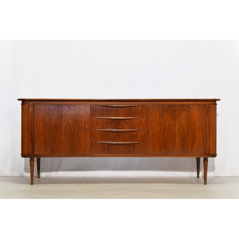 Walnut and brass sideboard, A.A.PATIJN - 1950s