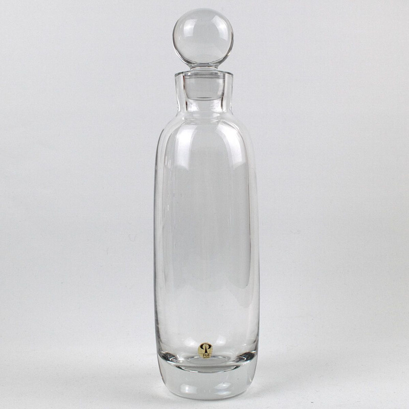 Vintage glass bottle whisky decanter by Peill and Putzler, 1970s