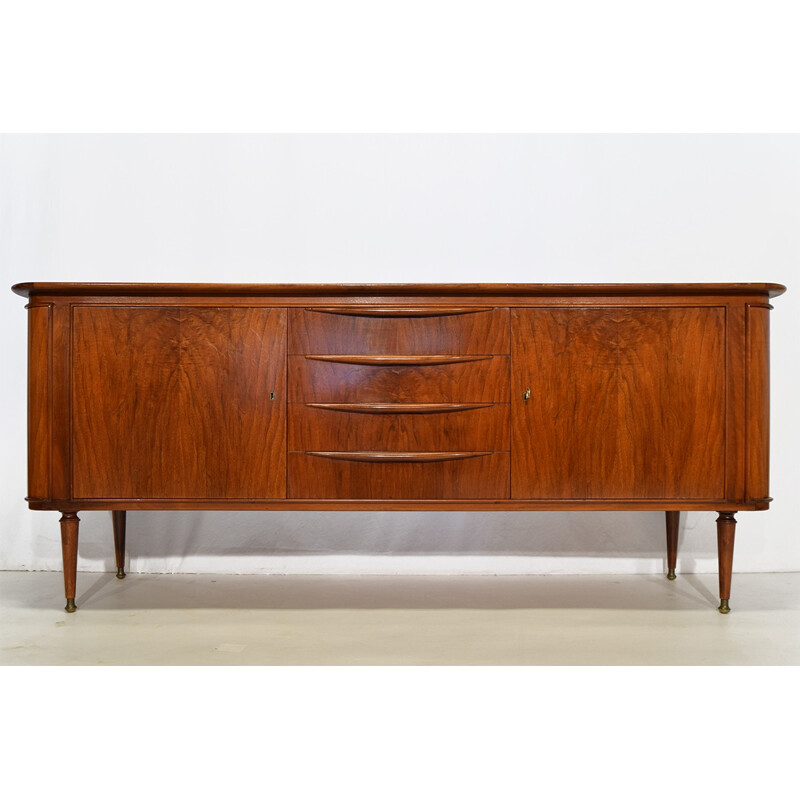 Walnut and brass sideboard, A.A.PATIJN - 1950s