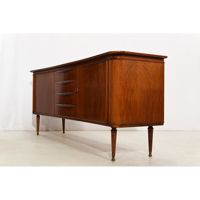 Walnut and brass sideboard, A.A.PATIJN - 1950s