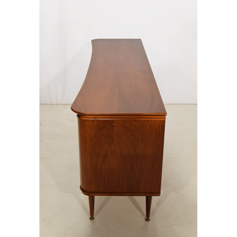 Walnut and brass sideboard, A.A.PATIJN - 1950s