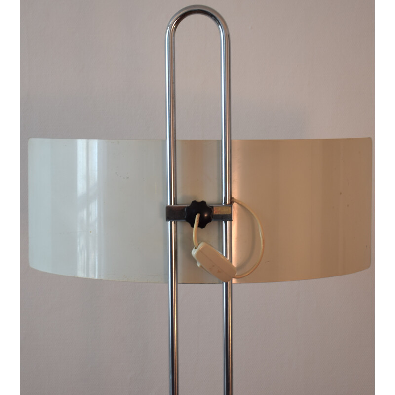 Floor lamp in chrome-plated metal, Gioffredo REGGIANI - 1970s