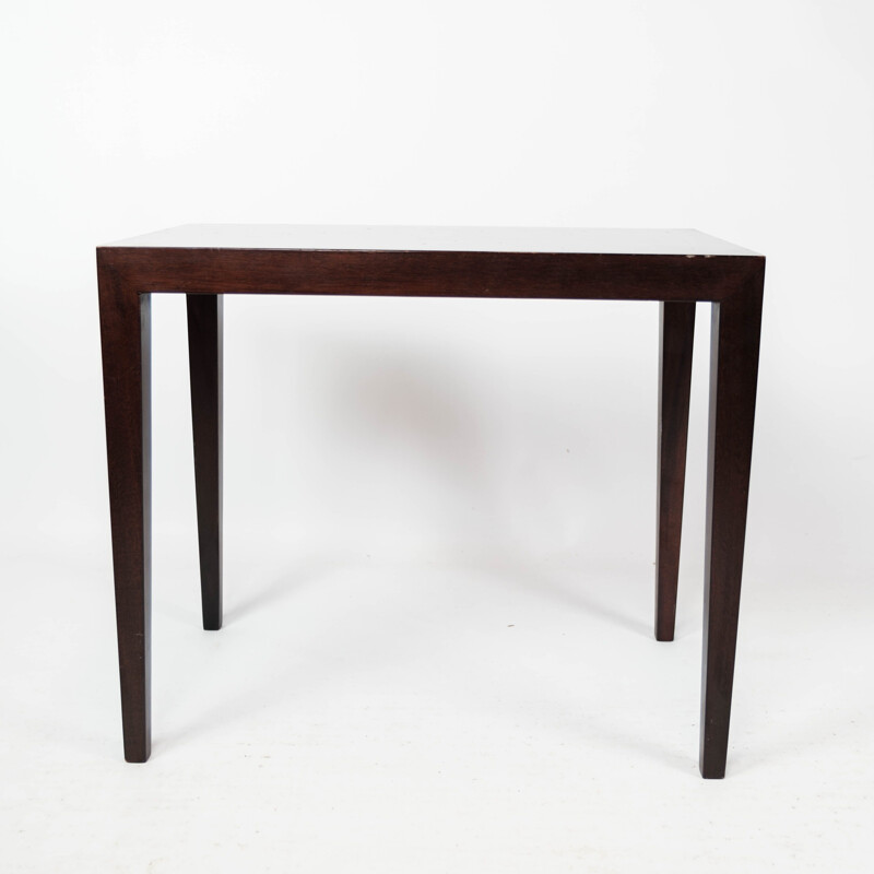 Table d'appoint vintage en acajou par Severin Hansen pour Haslev Furniture, 1960