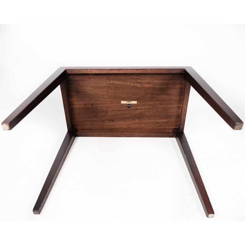 Vintage side table in mahogany by Severin Hansen for Haslev Furniture, 1960s