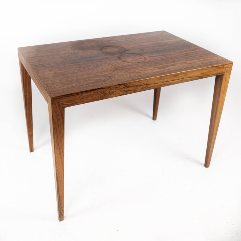 Mid century side table in rosewood by Severin Hansen for Haslev Furniture, 1960s