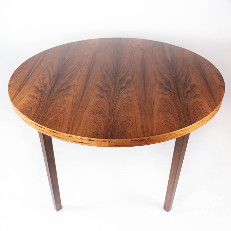 Vintage Swedish round dining table in rosewood, 1960s