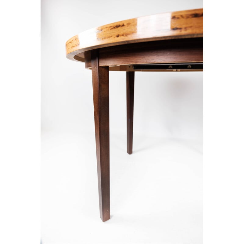 Vintage Swedish round dining table in rosewood, 1960s