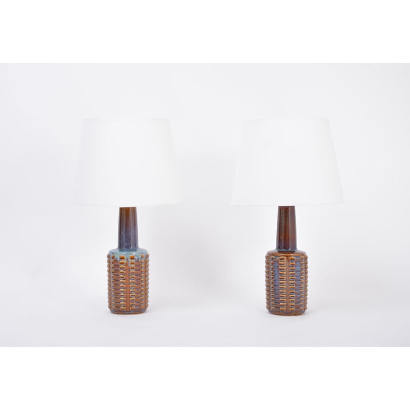 Pair of mid-century ceramic table lamps by Einar Johansen for Soholm, Denmark 1960s