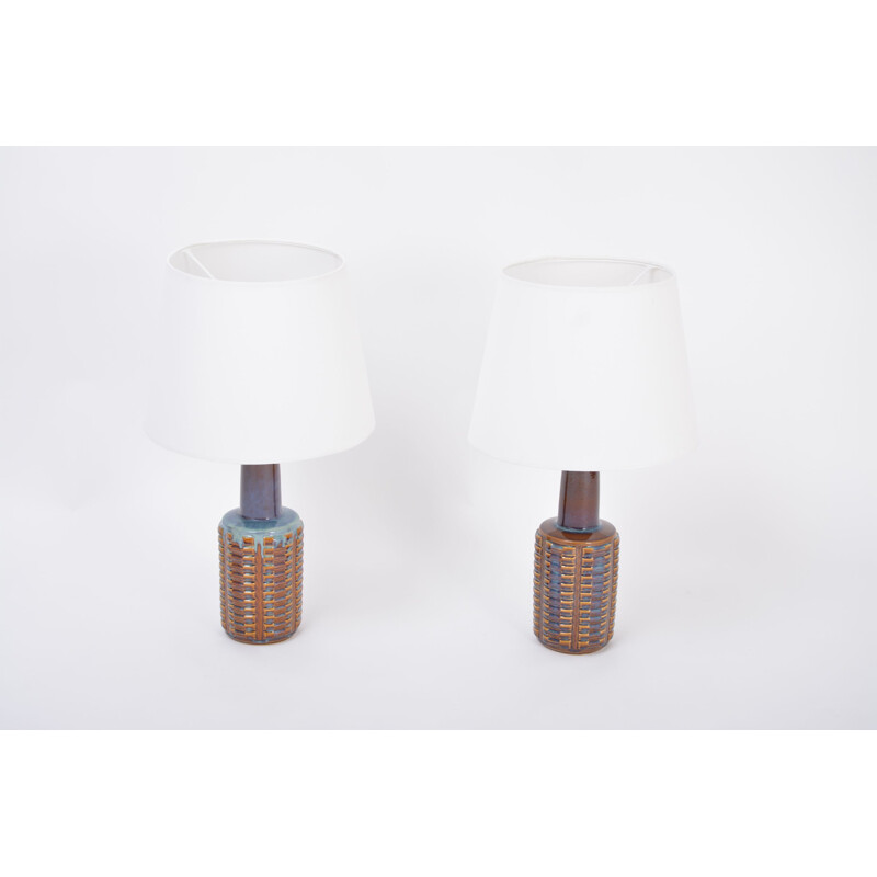 Pair of mid-century ceramic table lamps by Einar Johansen for Soholm, Denmark 1960s