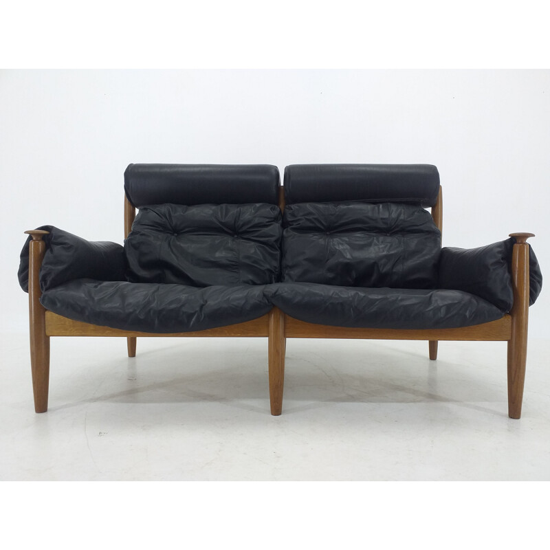 Mid century leather sofa by Sergio Rodrigues for Profilia Werke, 1960s