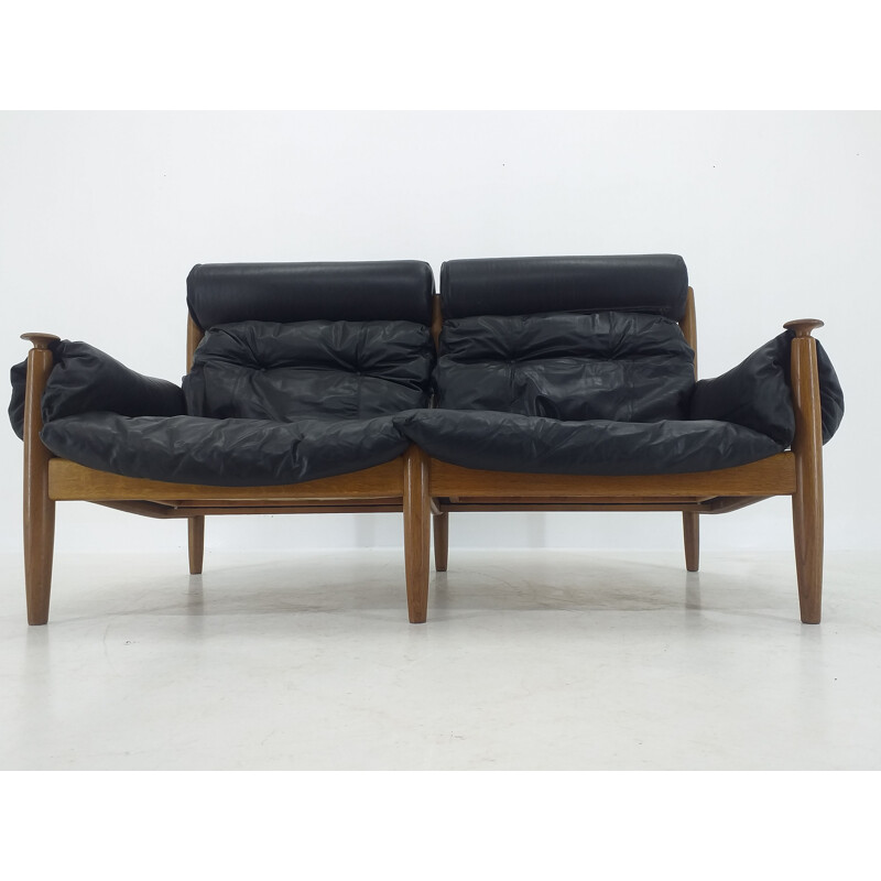 Mid century leather sofa by Sergio Rodrigues for Profilia Werke, 1960s