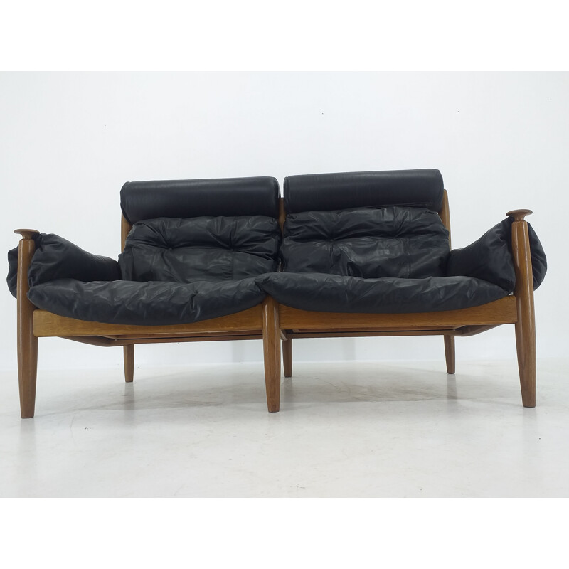 Mid century leather sofa by Sergio Rodrigues for Profilia Werke, 1960s