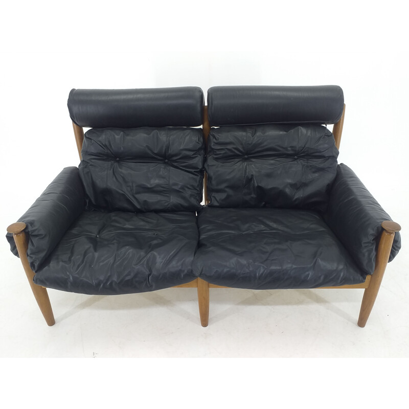 Mid century leather sofa by Sergio Rodrigues for Profilia Werke, 1960s