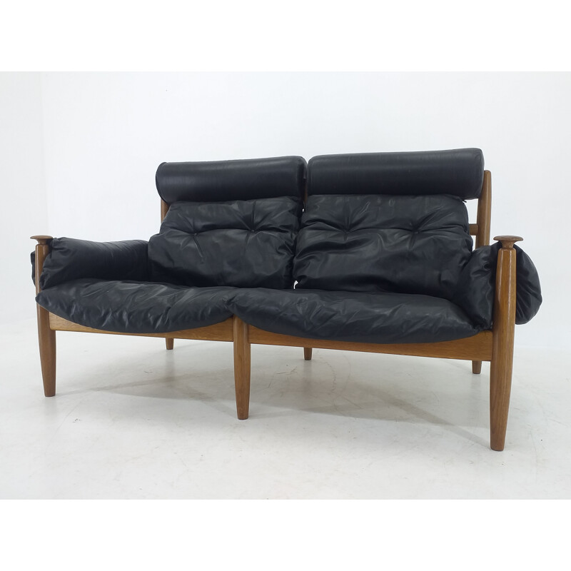 Mid century leather sofa by Sergio Rodrigues for Profilia Werke, 1960s