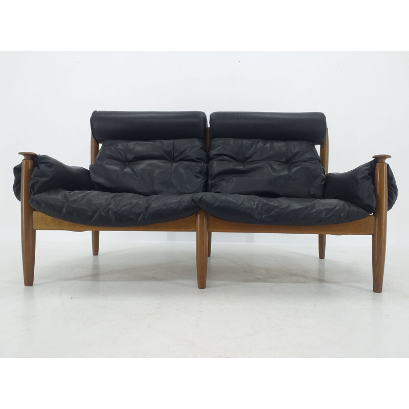 Mid century leather sofa by Sergio Rodrigues for Profilia Werke, 1960s