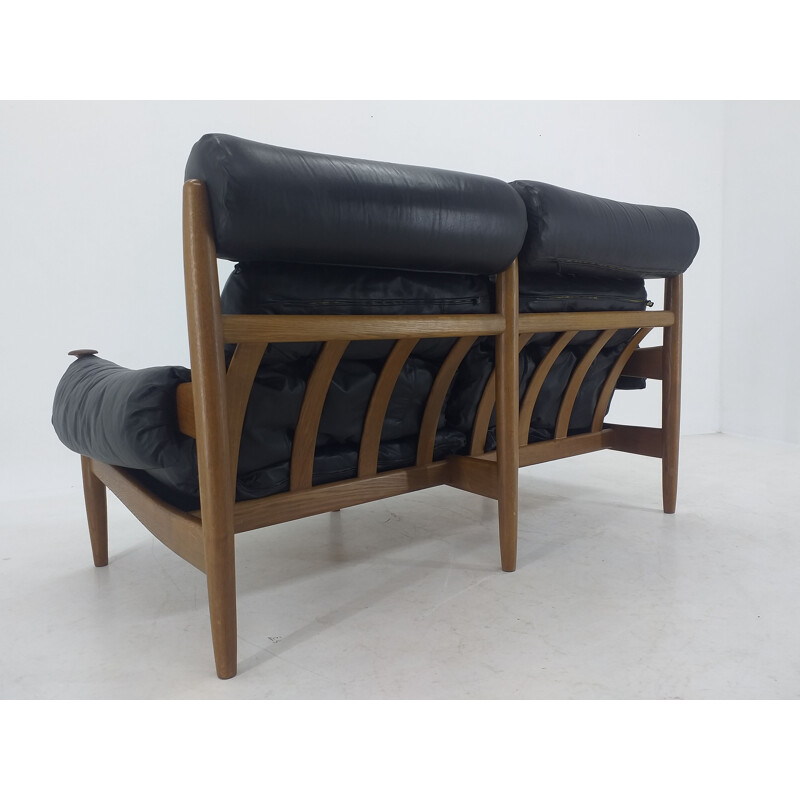 Mid century leather sofa by Sergio Rodrigues for Profilia Werke, 1960s