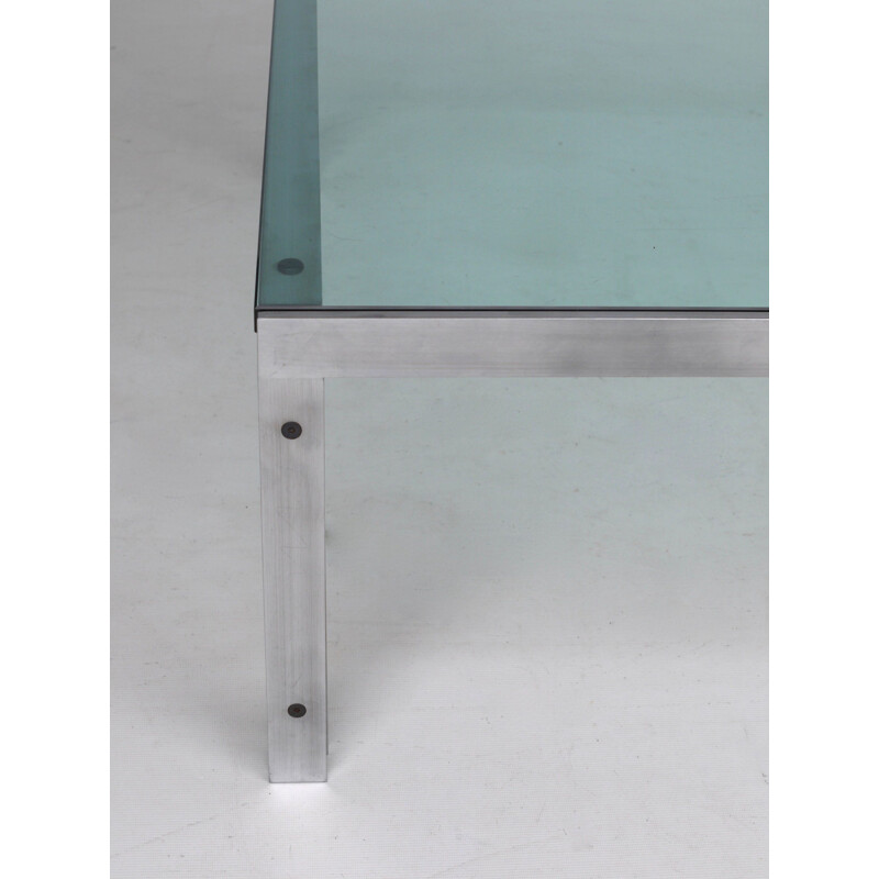 Table basse vintage en verre "M1" par Hank Kwint pour Metaform, 1980
