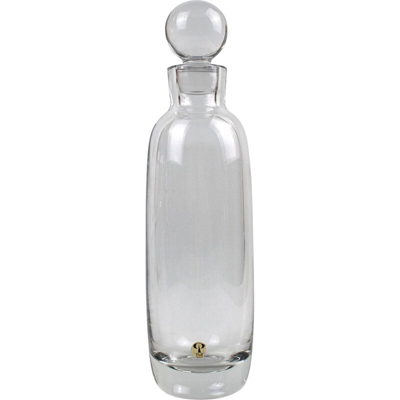 Vintage glass bottle whisky decanter by Peill and Putzler, 1970s