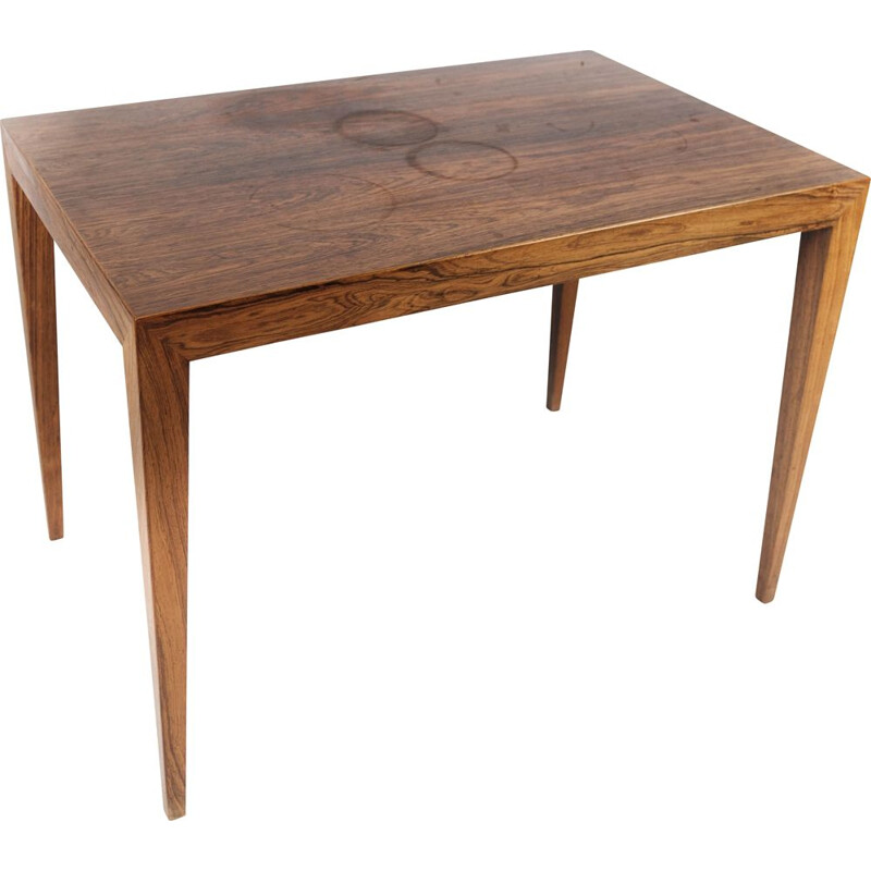 Mid century side table in rosewood by Severin Hansen for Haslev Furniture, 1960s