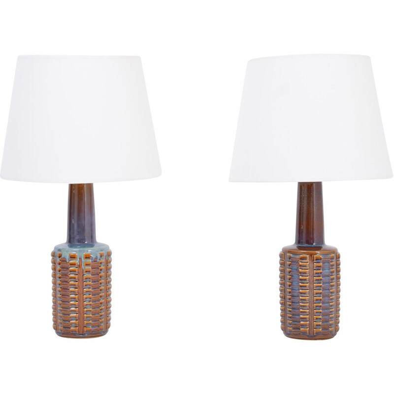 Pair of mid-century ceramic table lamps by Einar Johansen for Soholm, Denmark 1960s