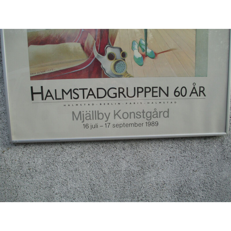 Vintage ingelijste poster, Zweden 1980