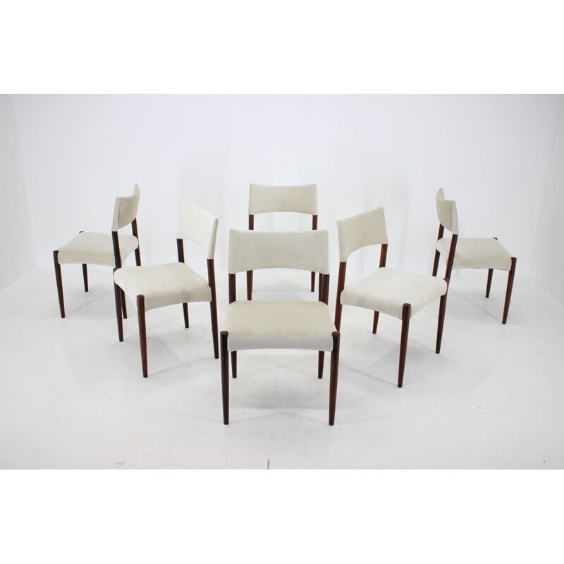 Ensemble de 6 chaises vintage en teck par Ejner Larsen & Aksel Bender-Madsen, 1960